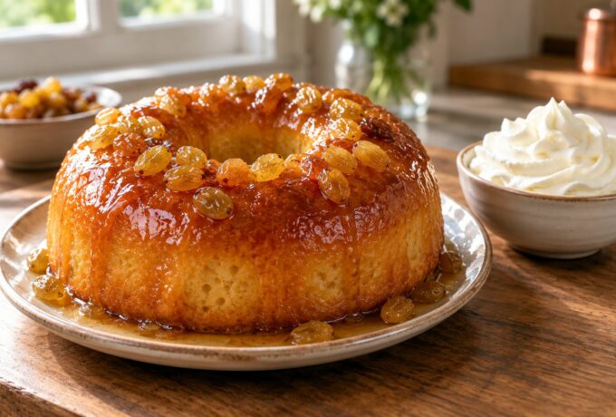 Baba au rhum maison aux raisins