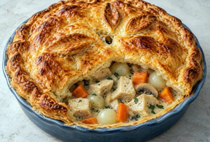 Blanquette de volaille en croûte dorée