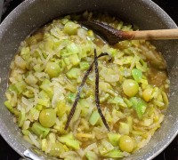 Chutney tomates vertes vanille cuisson
