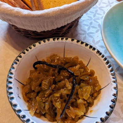 Chutney tomates vertes vanille
