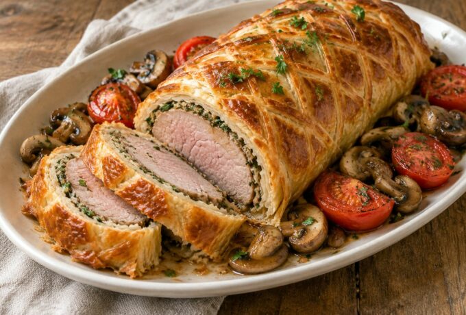 Filet de veau en croûte feuilletée aux herbes