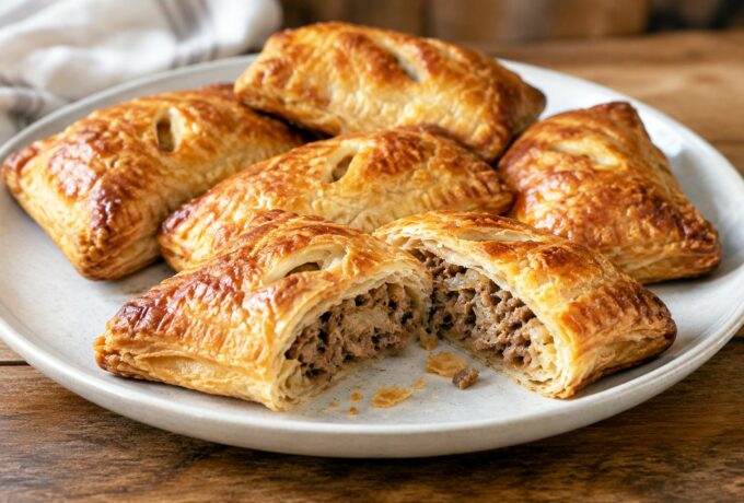 Friands à la viande en pâte feuilletée