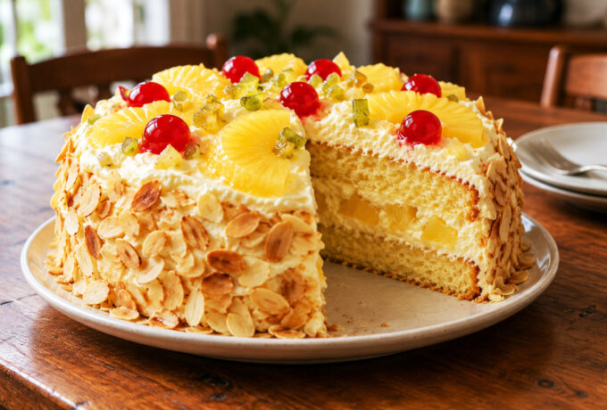 Gâteau Singapour à l’ananas
