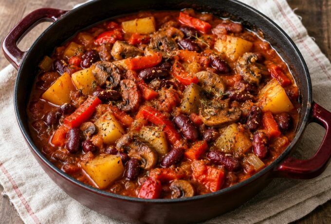 Haricots rouges épicés aux légumes