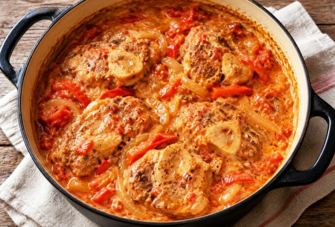 Jarret de veau au paprika et à la crème