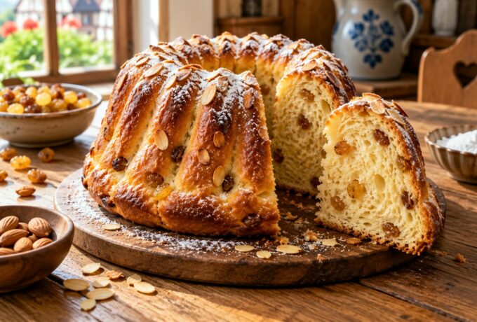 Kouglof alsacien aux raisins et aux amandes