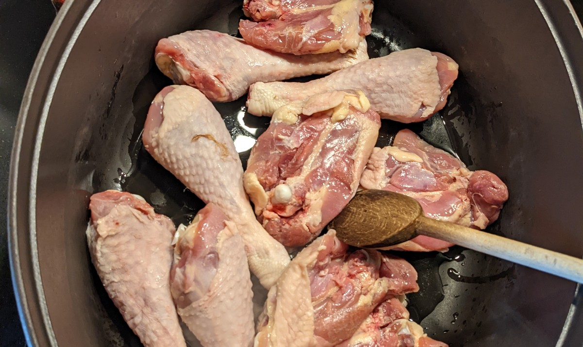 Poulet a la vanille et au rhum cuisson