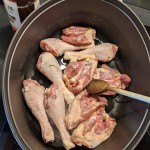 Poulet a la vanille et au rhum cuisson