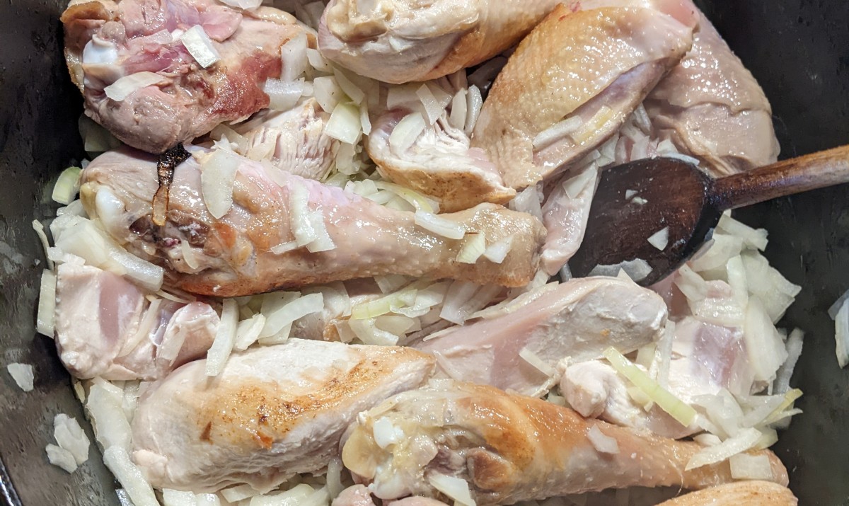 Poulet a la vanille et au rhum cuisson