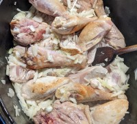 Poulet a la vanille et au rhum cuisson