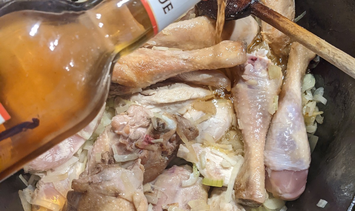 Poulet a la vanille et au rhum vanille