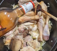Poulet a la vanille et au rhum vanille