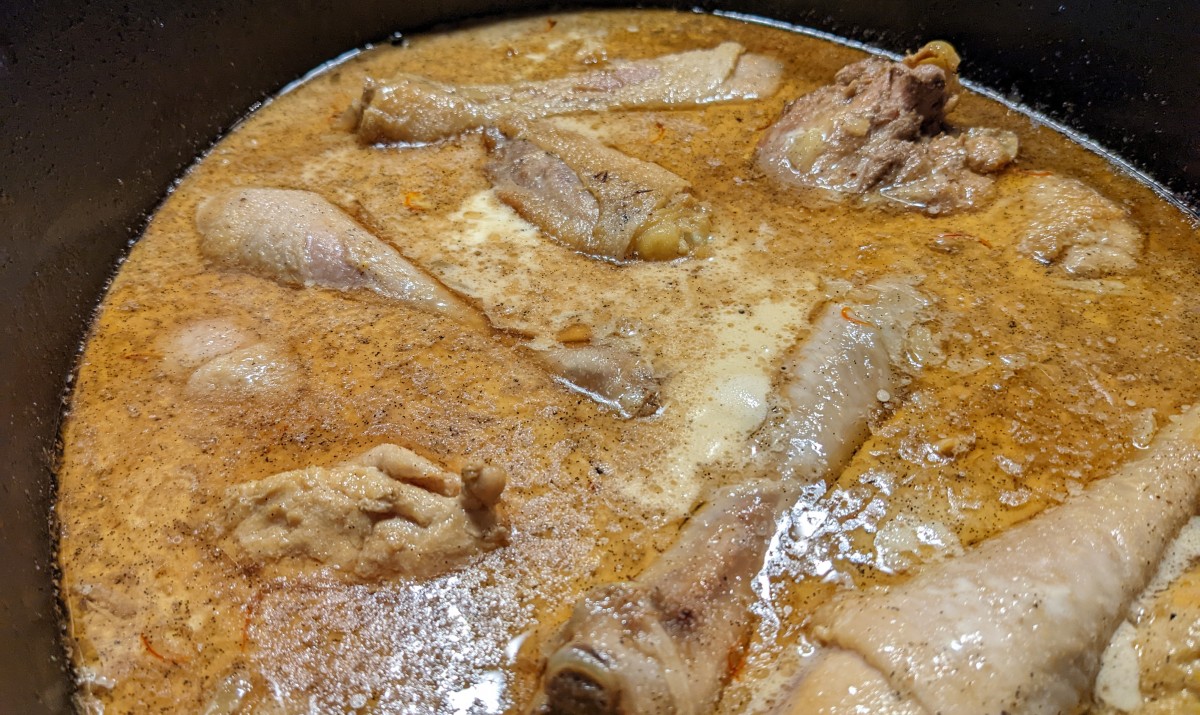Poulet a la vanille et au rhum