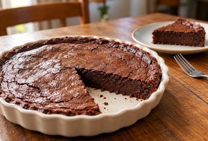 Tarte au chocolat sans pâte