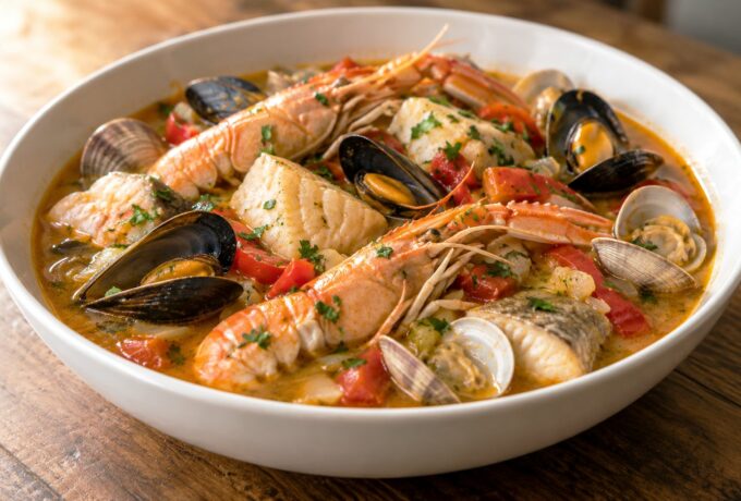 Ttoro basque aux poissons et fruits de mer