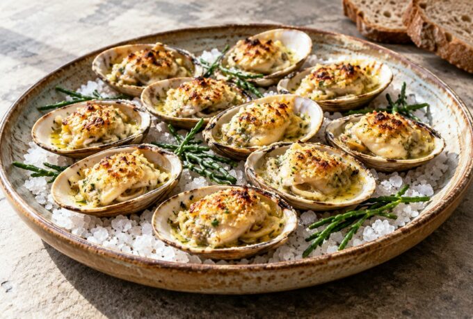 Amandes de mer farcies au beurre de noisette