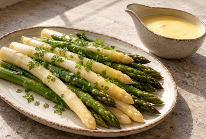 Asperges sauce mousseline maison