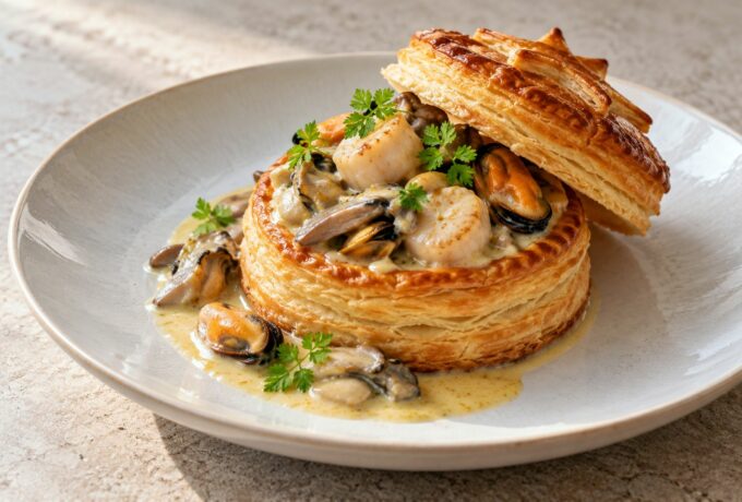 Bouchées feuilletées aux fruits de mer