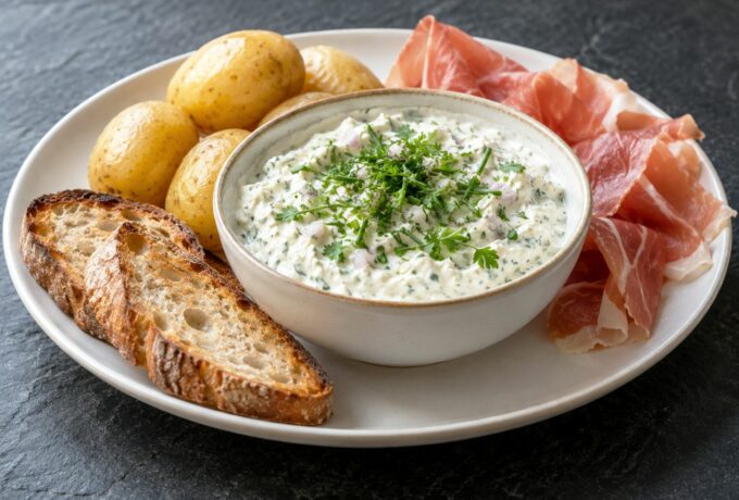 Cervelle de canut, fromage blanc aux herbes