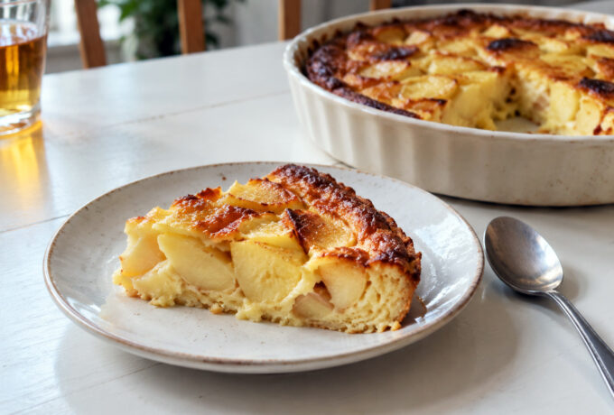 Clafoutis aux pommes à la normande