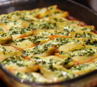 conchiglioni farcis a la ricotta et blettes