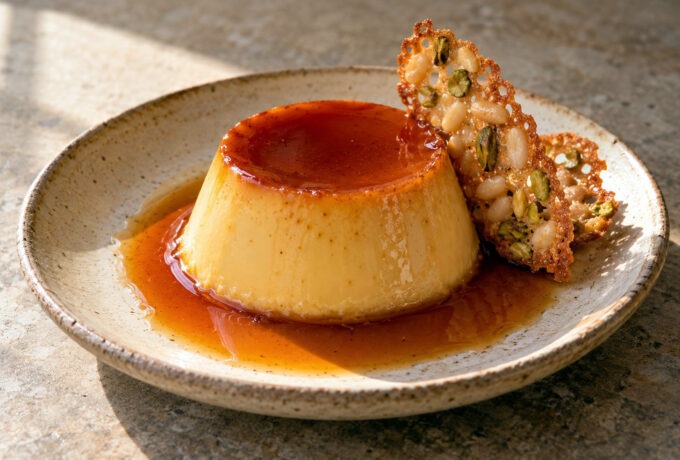 Crèmes au caramel, citron et cannelle