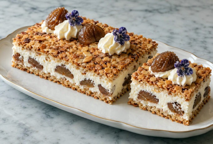 Croustillants aux amandes et aux marrons glacés