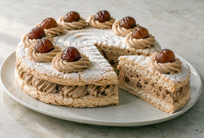 Dacquoise aux marrons et à la crème
