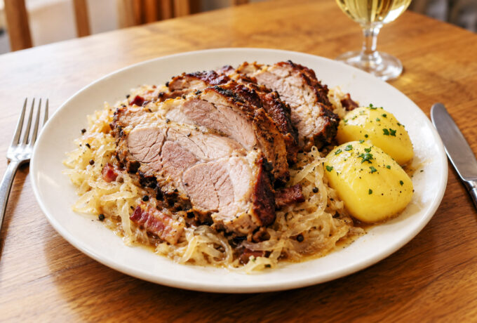 Échine de porc à la choucroute