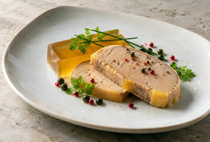 Foie d’oie confit, gelée à l’armagnac