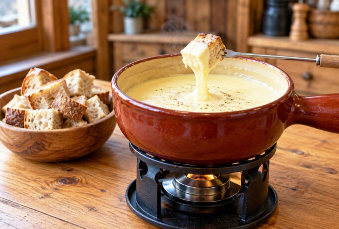 Fondue savoyarde maison aux quatre fromages