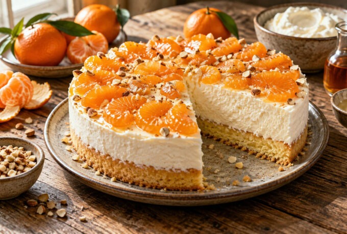 Gâteau glacé à la mandarine