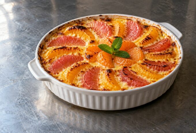 Gratin de pamplemousses, oranges et clémentines