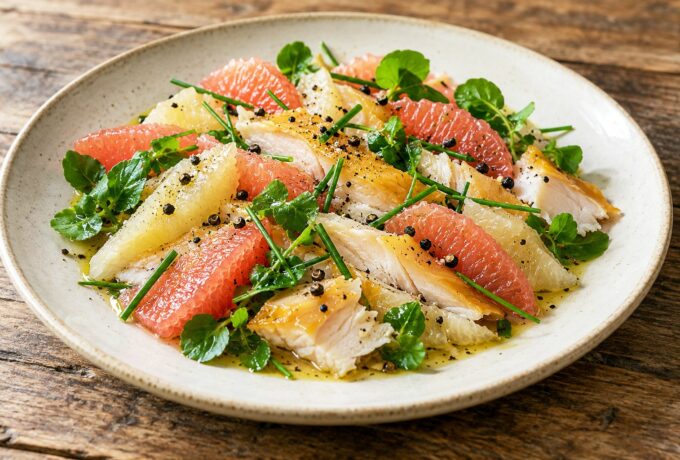 Haddock aux pomelos et à la ciboulette