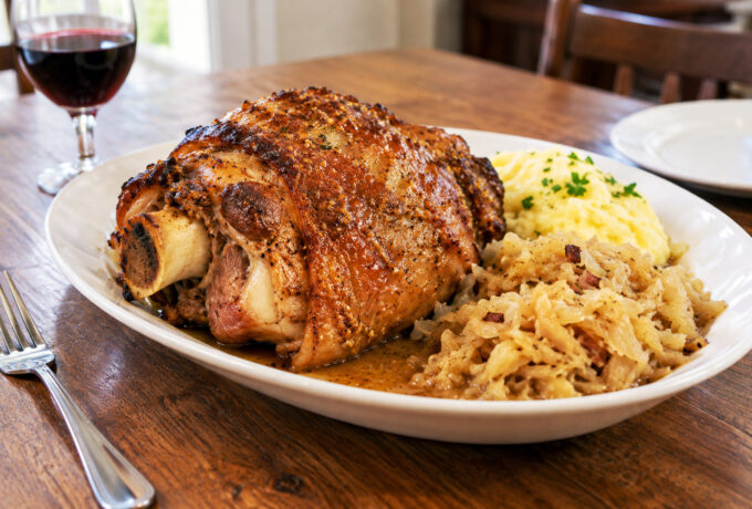 Jarret de porc à la moutarde