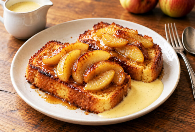 Pain perdu aux pommes et calvados