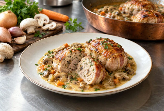 Paupiettes de veau maison aux champignons