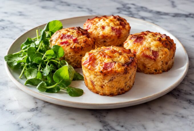 Petits flans au jambon cru et au parmesan