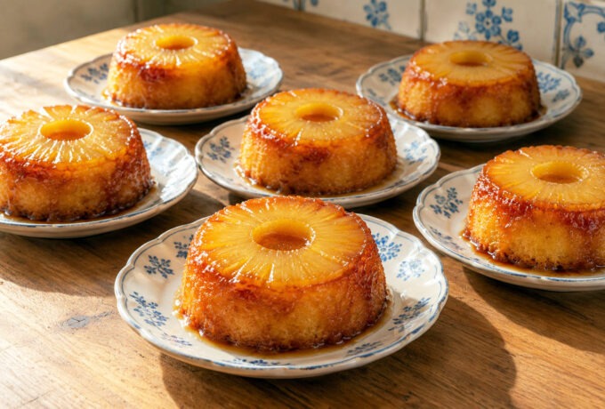 Petits gâteaux renversés à l’ananas