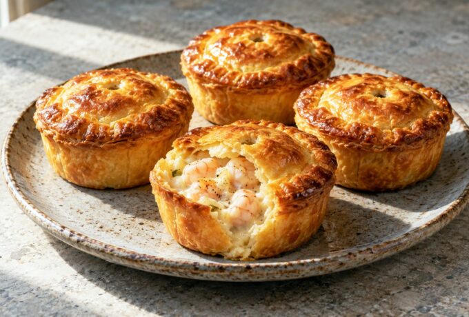 Petits pâtés briochés aux crevettes