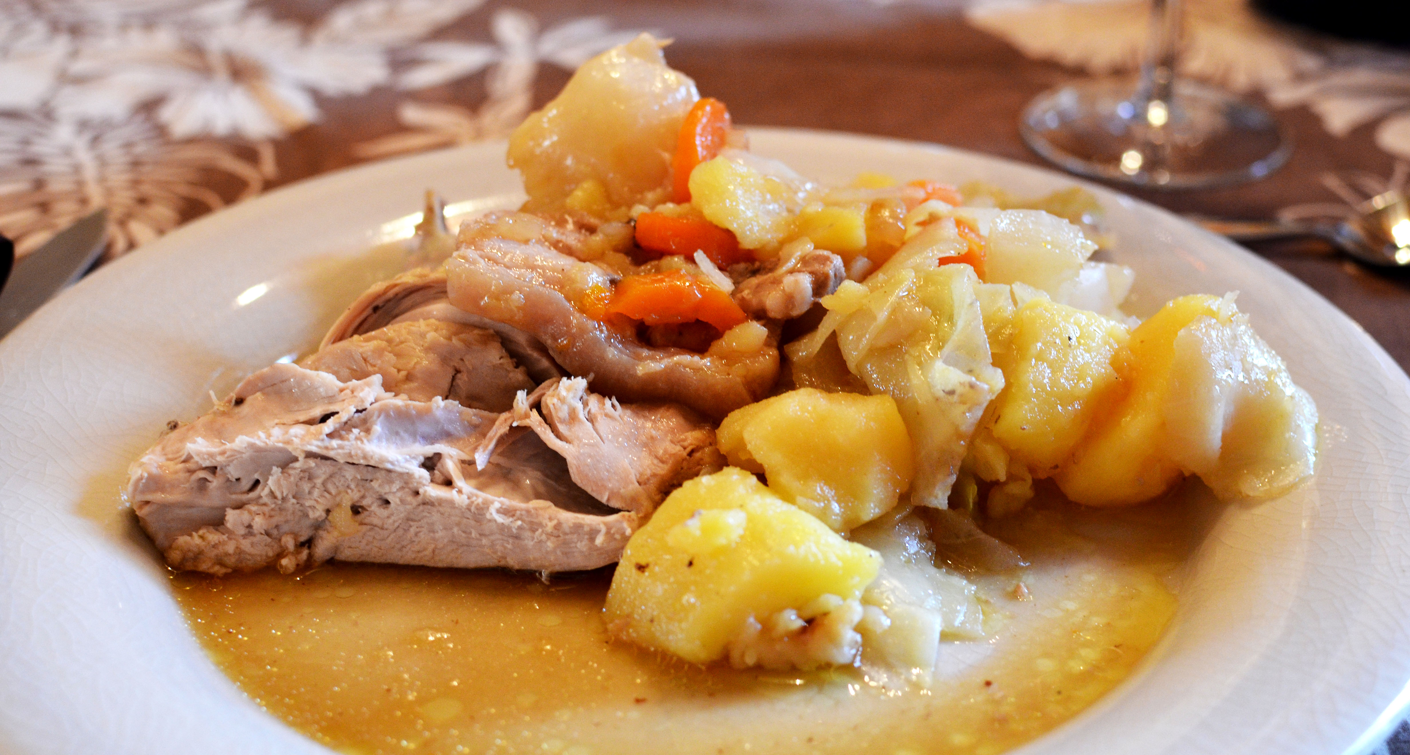 pintade au chou