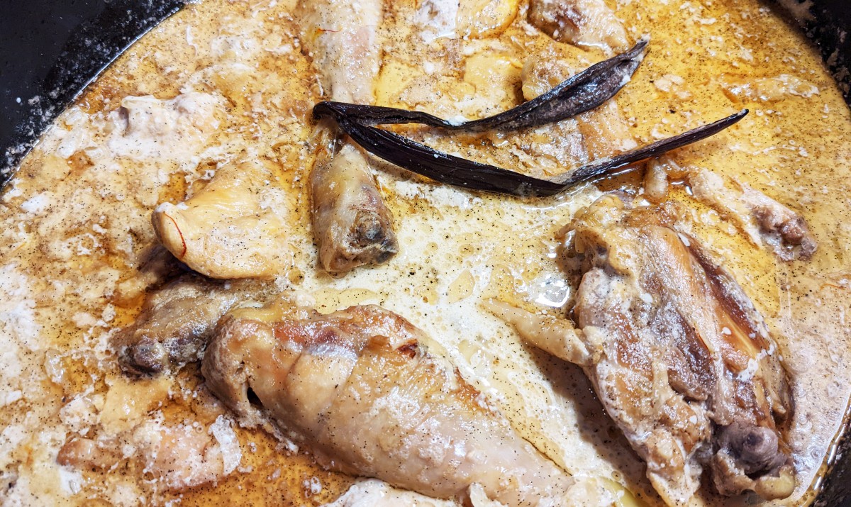 Poulet a la vanille et au rhum