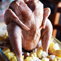 Poulet Bob sur canette de bière au paprika fumé