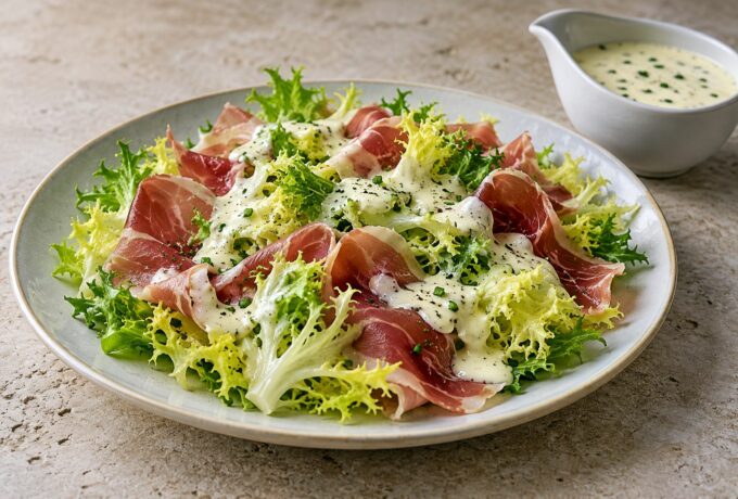 Salade picodonne au jambon cru
