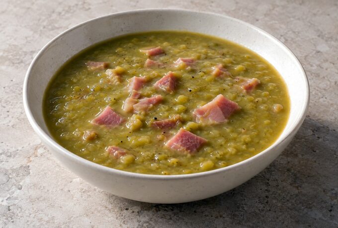 Soupe de pois cassés au jambon
