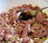 tartare boeuf thai sauce