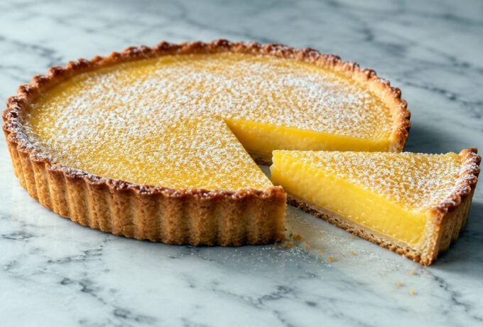 Tarte au citron sur pâte sablée