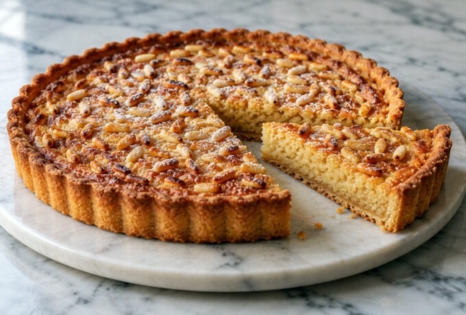 Tarte aux amandes et aux pignons