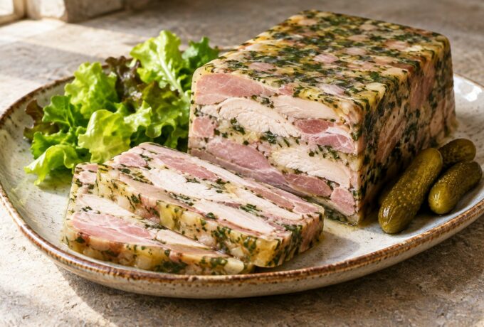 Terrine de dinde et jambon persillé en gelée